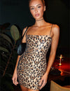 Prachtige mini-jurk met luipaardprint