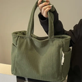 Tilda – Geribbelde shopper met trekkoorddetails