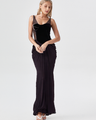 Lunara jurk met mesh patchwork