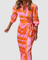 Cecilia™ Elegante gestreepte jurk