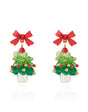 Kristallen kerstboom kerstoorbel in rood en groen