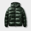 Serenity Luxe Glossy Puffer Jacket – Hoogglanzende gewatteerde jas