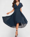 Clarissa™ Maxi-jurk met vloeiende V-hals
