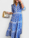 Sophia | Midi-jurk met kettingpatroon