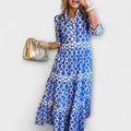 Sophia | Midi-jurk met kettingpatroon