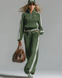 Groene retro tweedelige set