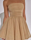 Nieuwe sexy strapless bodycon mini-jurk