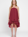 Elegante halterjurk met ruches
