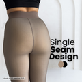 Fleecegevoerde panty met blote-benen-look