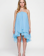 Elegante halterjurk met ruches