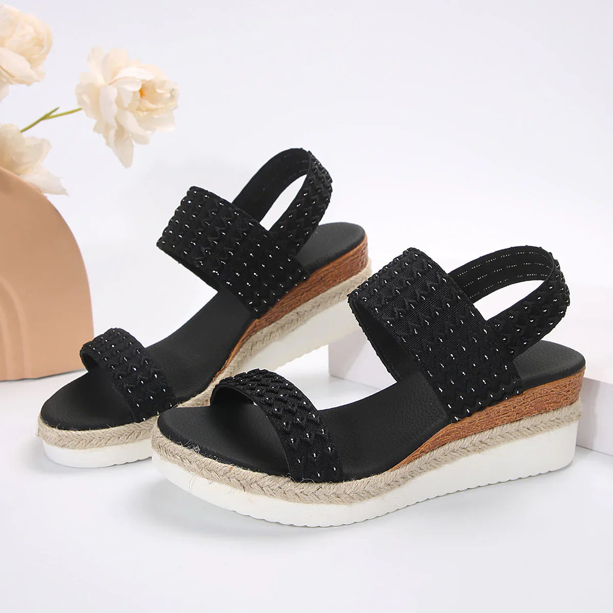Zomerse sleehak sandalen