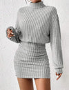 POPPY™ - Minimalistische geribbelde coltrui-jurk