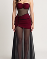 Serenity Élan maxi-jurk van mesh