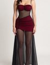 Serenity Élan maxi-jurk van mesh