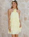 LUXEHALO™ Backless Ruffle Mini Dress