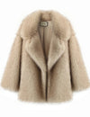 NeoMint™ oversized jas van imitatievossenbont met kleurverloop