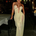 Serenity Maxi-jurk van transparant mesh