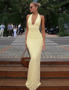 De Soleil halter midi-jurk met open rug