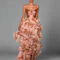 Aurelia™ Maxi-jurk met ruches en vlinders