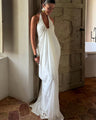 Elysian Maxi-jurk met halternek en open rug