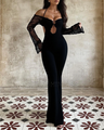 Valentina Jumpsuit met vetersluiting en open rug