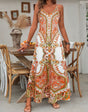 SOLINA™ maxi-jurk met bloemenhalter