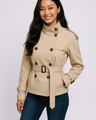 De Serenity™ herfst cropped trenchcoat