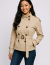 De Serenity™ herfst cropped trenchcoat