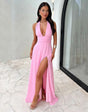 Shaina - Trendy maxi-jurk met V-hals en split