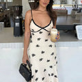Strapless midi-jurk met hoge taille