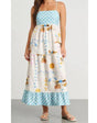 SunSketch Maxi-jurk met spaghettibandjes