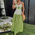 Luna Slip – Rugloze maxi-jurk met patchwork