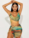 Coastal Muse™ Backless Halter Mini Dress