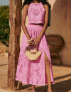 Moise roze kanten set