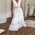 Ninfea | Mouwloze midi-jurk in boho-stijl met kanten details