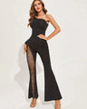 De Élan Mesh Flare Jumpsuit