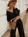 NovaEase™ Jumpsuit met elastische taille en vleermuismouwen