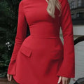 Elegante mini-jurk met ritssluiting aan de voorkant