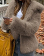 AuroraFur™ Luxe korte jas met capuchon