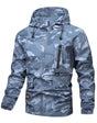 Herenjas met capuchon en camouflageprint