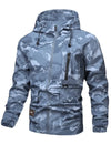 Herenjas met capuchon en camouflageprint