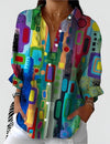 Edna™ Artistieke Blomst Bluse
