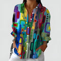 Edna™ Artistieke Blomst Bluse