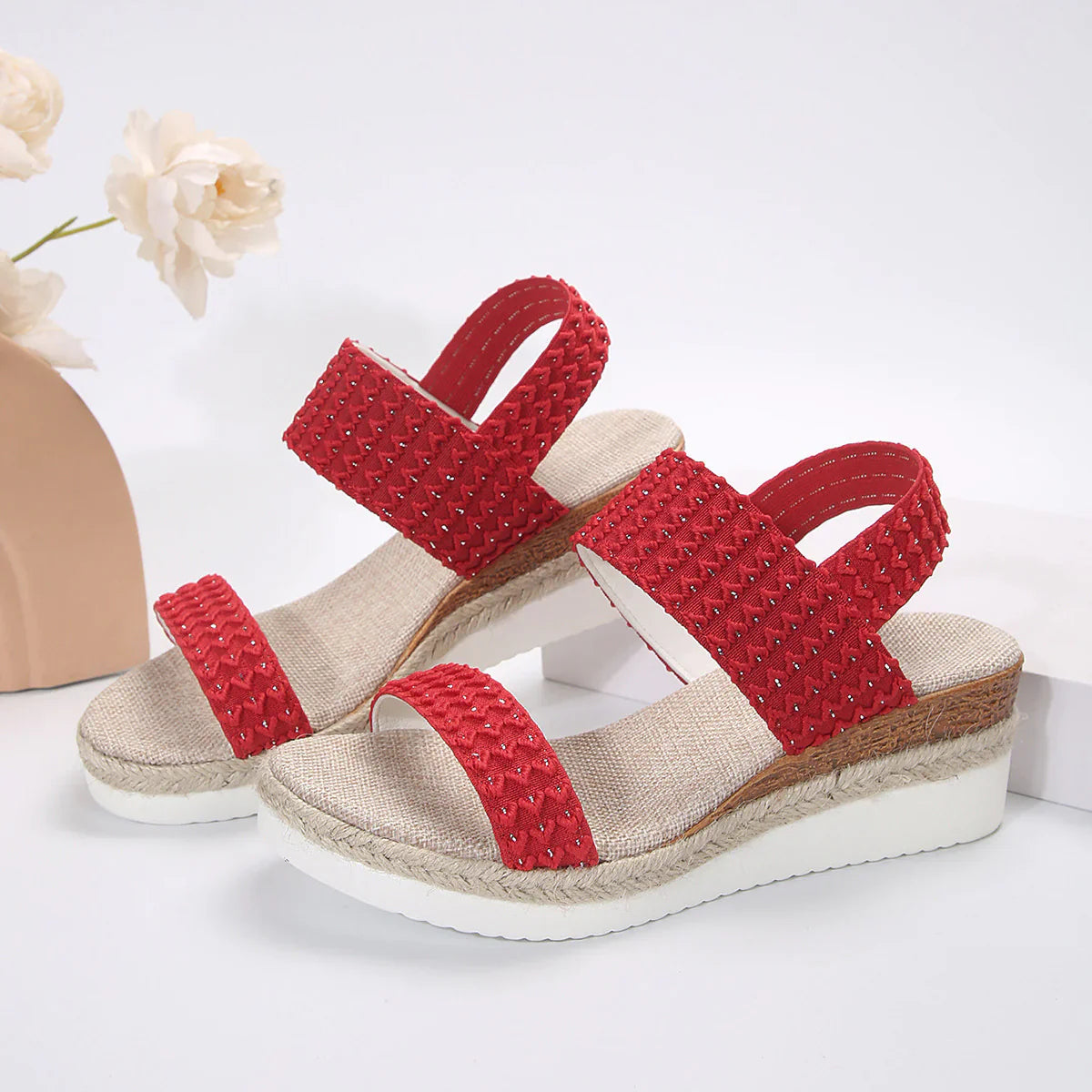 Zomerse sleehak sandalen