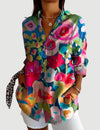 Anna™ | Artistieke Blomst Bluse