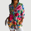 Anna™ | Artistieke Blomst Bluse
