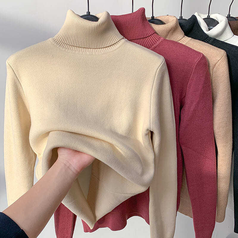 Dik gebreid winterfleece ondershirt