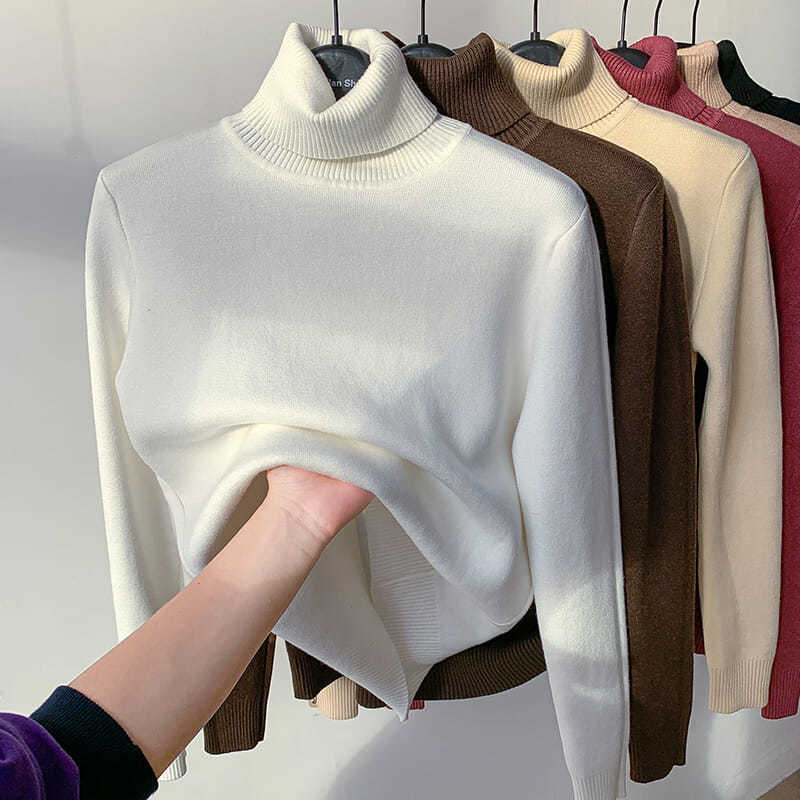 Dik gebreid winterfleece ondershirt