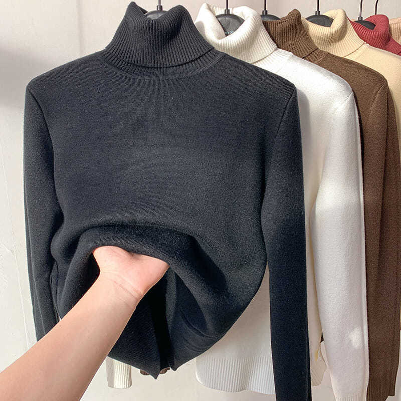 Dik gebreid winterfleece ondershirt
