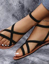 Platte sandalen in Romeinse stijl